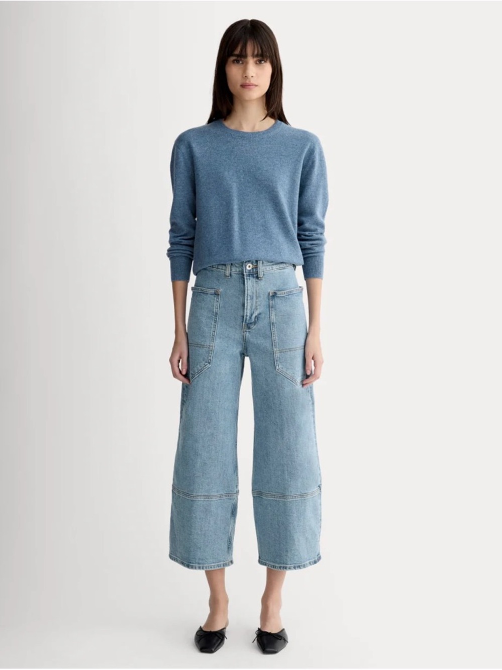 EVERLANE The Way-High Gardener Cropped Jean in Shallow Beach